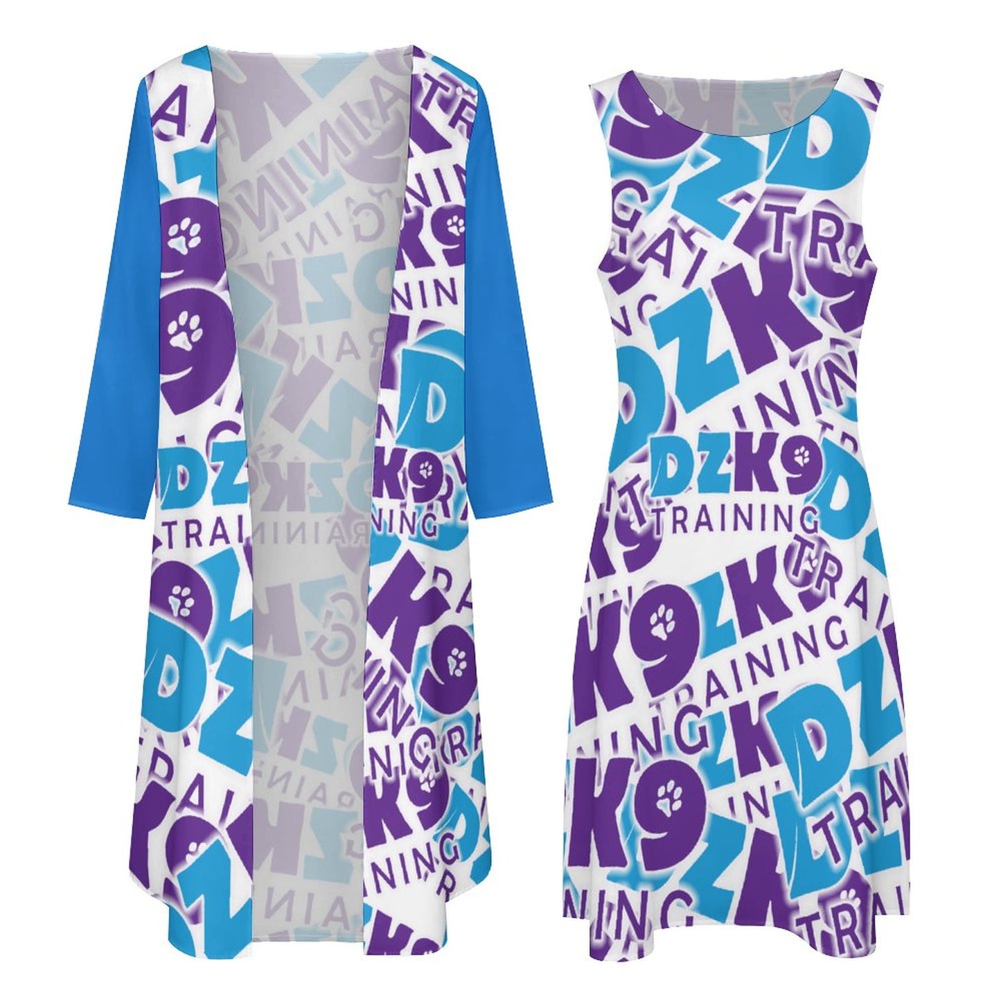 DZK9 Long Dress Set (All-Over Printing)