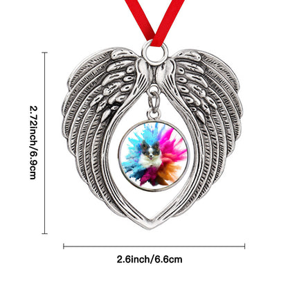 Christmas Day retro wings round Ornament  | Zinc alloy