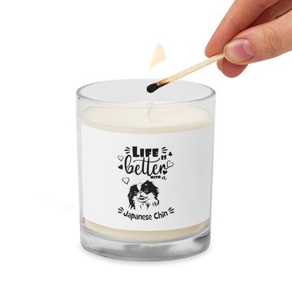 JAPANESE CHIN Glass jar soy wax candle