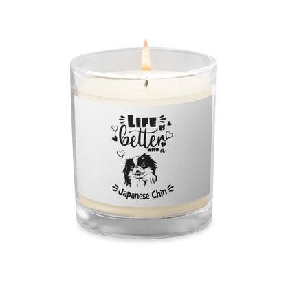 JAPANESE CHIN Glass jar soy wax candle