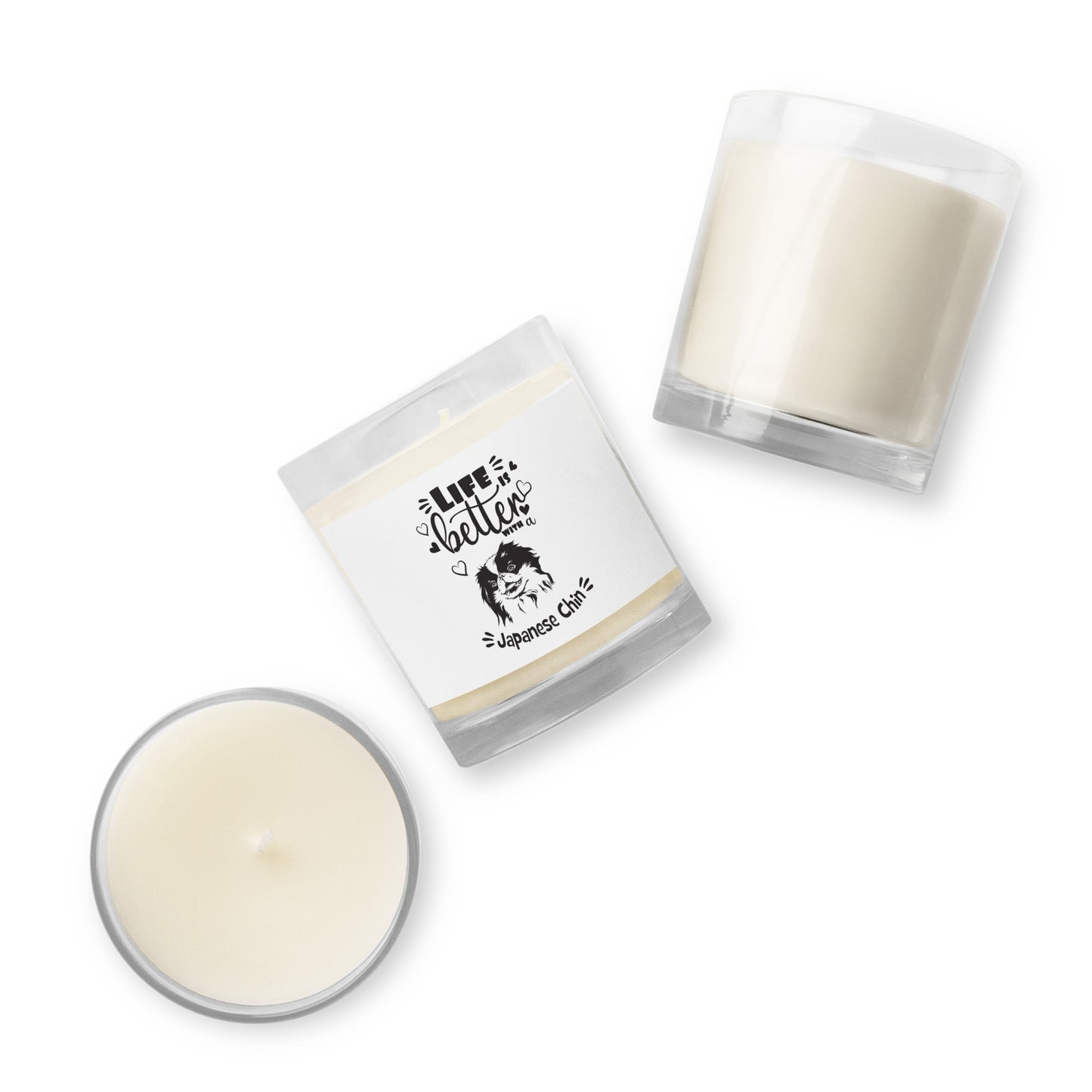 JAPANESE CHIN Glass jar soy wax candle