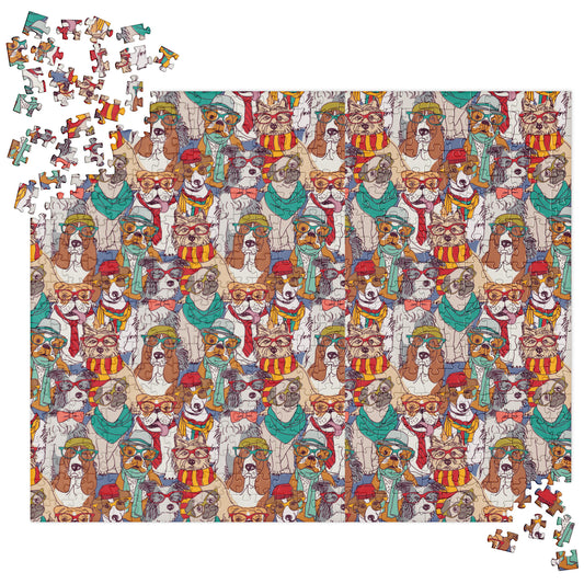 DOGS W GLASSES Jigsaw puzzle