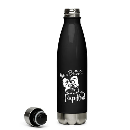 LIFE IS BETTER - PAPILLON - Stainless Steel Water Bottle