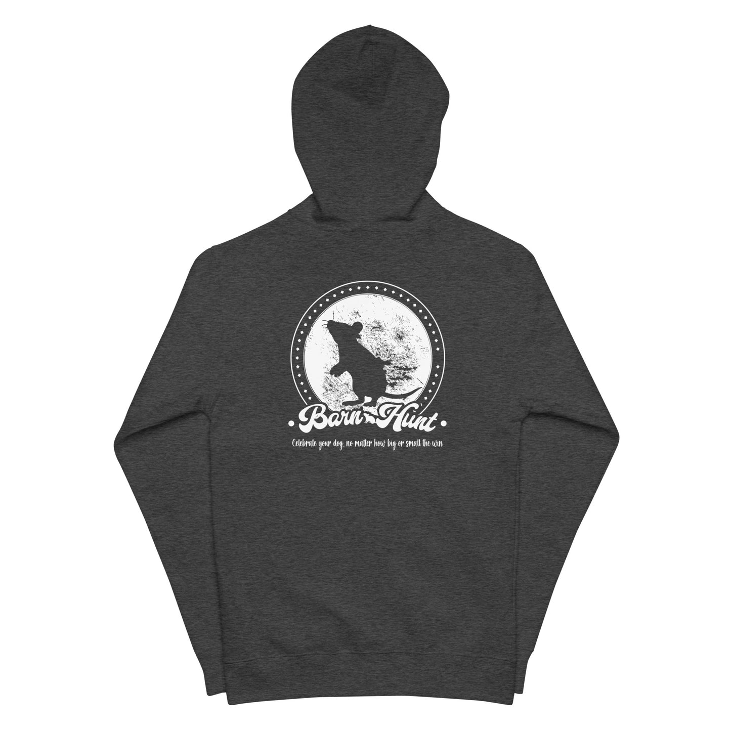 BARN HUNT - Celebrate your dog - Unisex fleece zip up hoodie