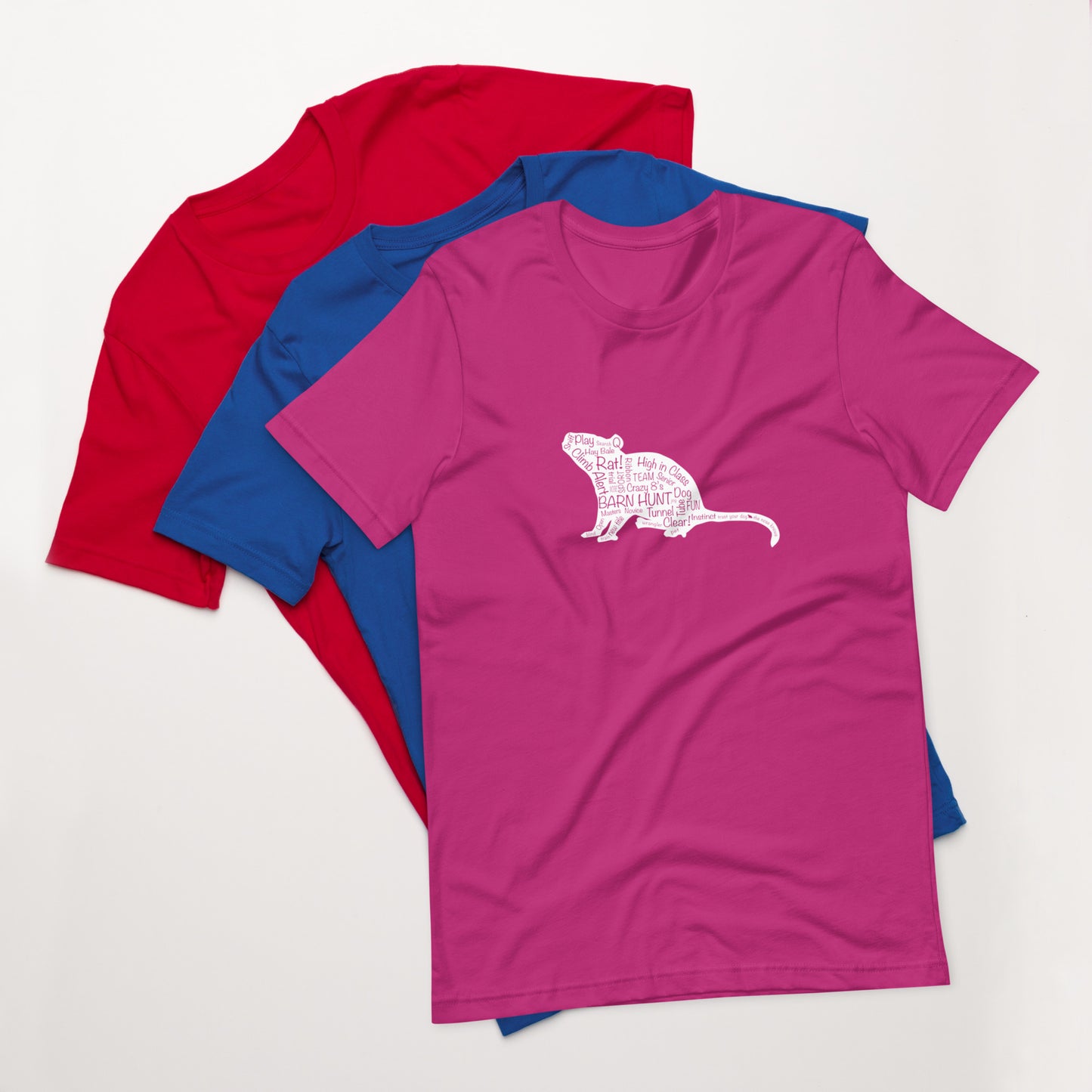 BARN HUNT RAT - TEXT DESIGN - Unisex t-shirt