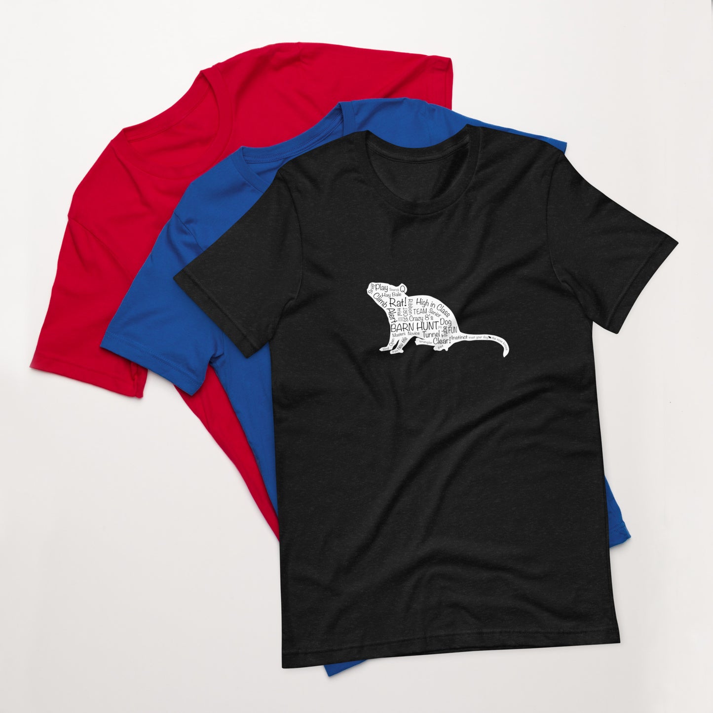 BARN HUNT RAT - TEXT DESIGN - Unisex t-shirt