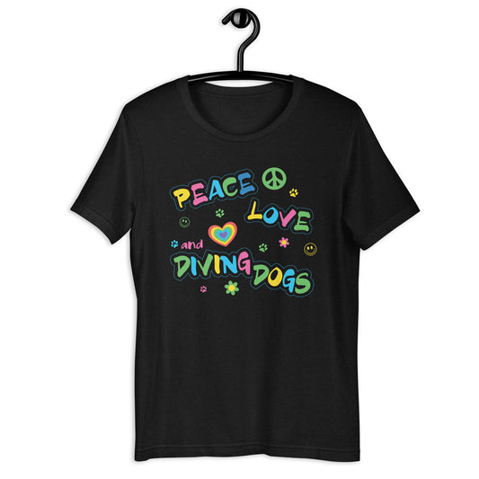 PEACE LOVE DIVING DOGS - Unisex t-shirt