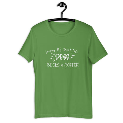 DOGS BOOKS COFFEE - Unisex t-shirt