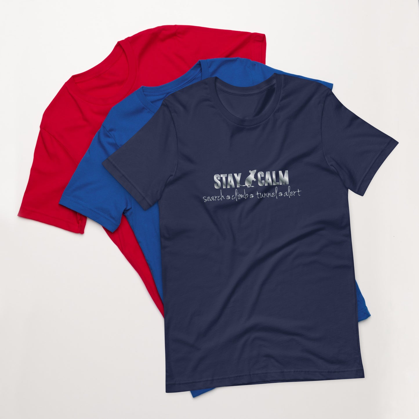 BARN HUNT - STAY CALM - Unisex t-shirt