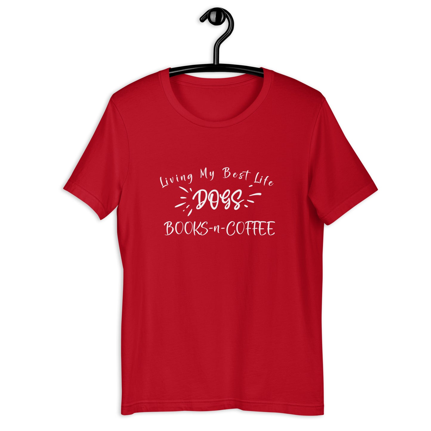 DOGS BOOKS COFFEE - Unisex t-shirt
