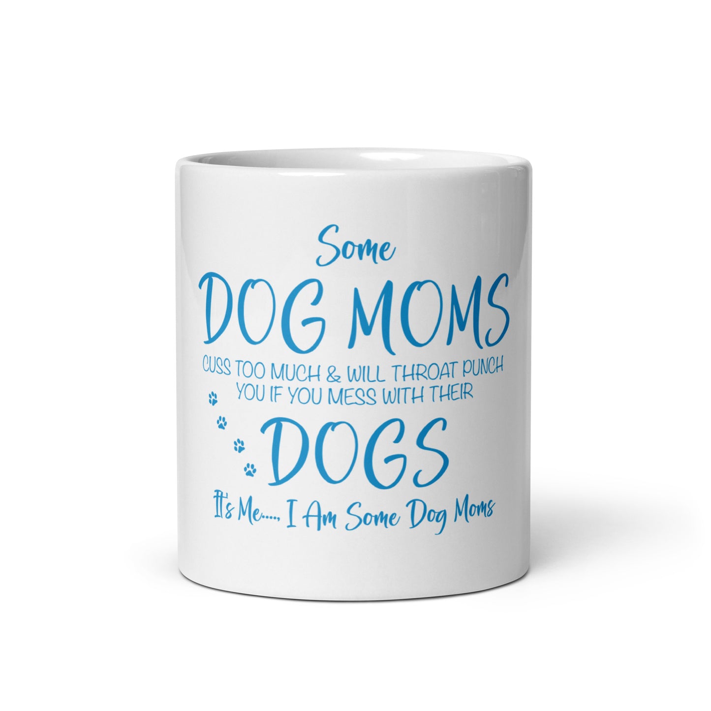 DOG MOM White glossy mug