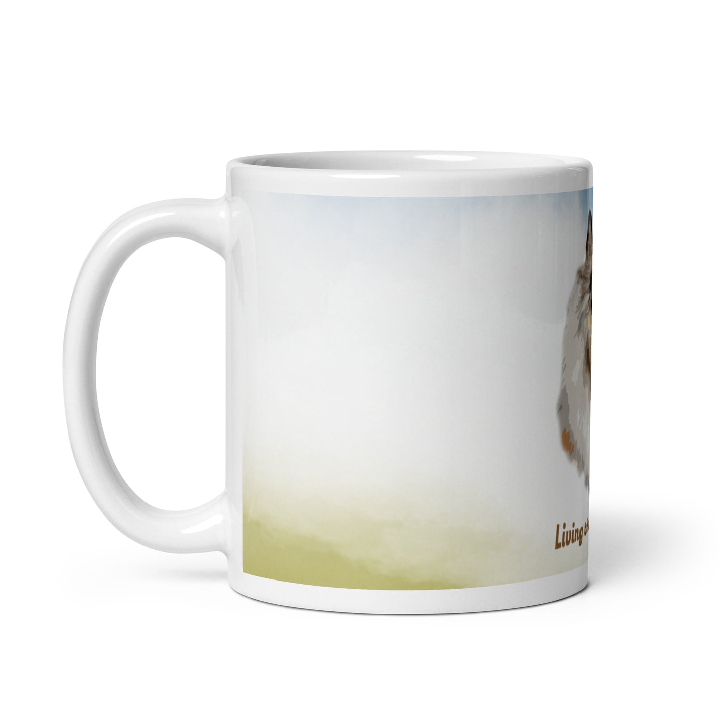 ROUGH LIFE White glossy mug