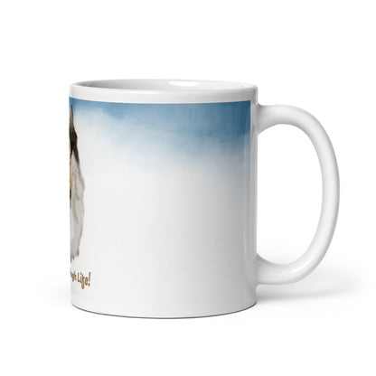 ROUGH LIFE White glossy mug