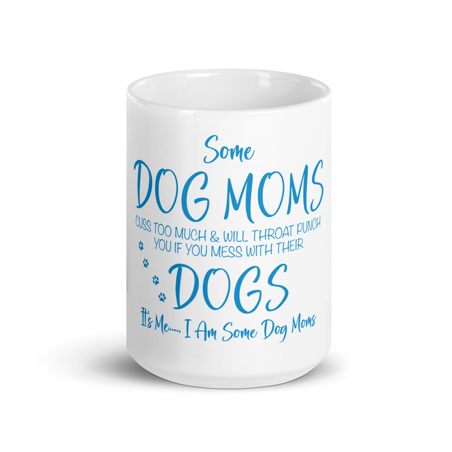 DOG MOM White glossy mug