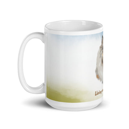 ROUGH LIFE White glossy mug